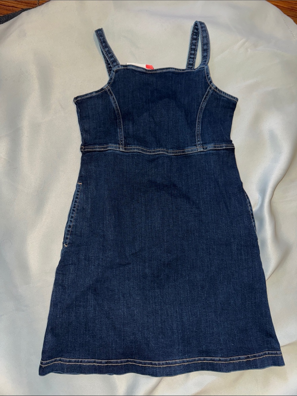 Mossimo Supply Co. Dark Blue Denim Mini Tank Dress